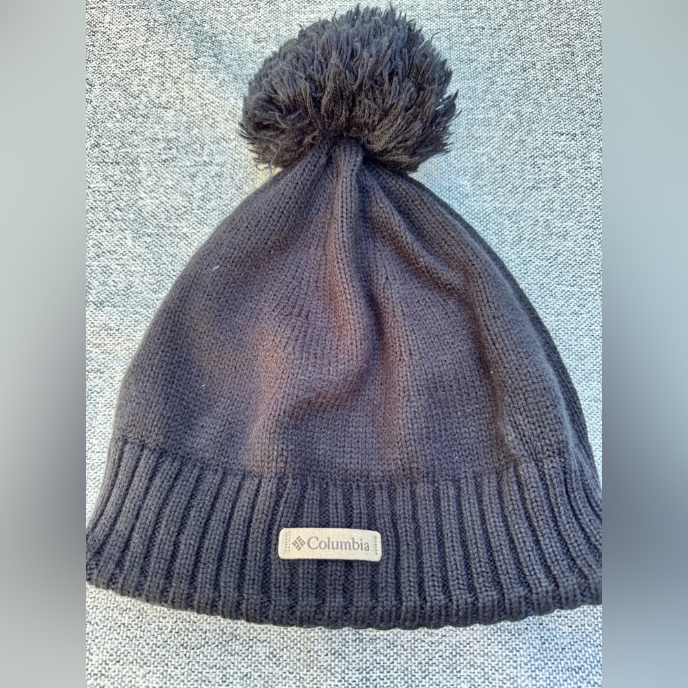 Columbia Dark Gray Knit Pom-Pom Hat